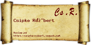 Csipke Róbert névjegykártya